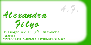 alexandra filyo business card